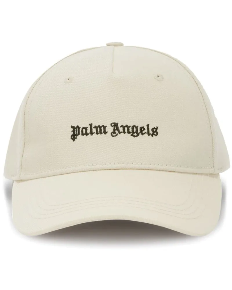 Palm Angels Twill-Baseballkappe mit Logo-Stickerei Nude