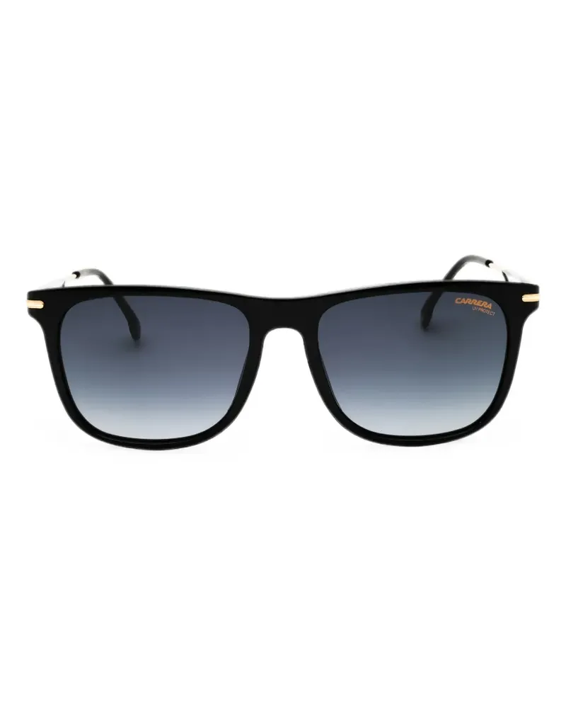 Carrera Sonnenbrille mit eckigem Gestell - Schwarz Schwarz