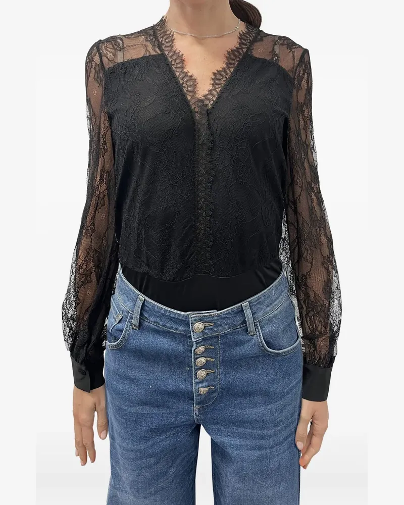 Liu Jo long-sleeve bodysuit - Schwarz Schwarz