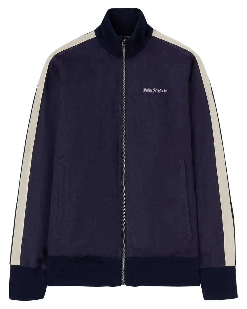 Palm Angels Sportjacke mit Logo-Stickerei - Blau Blau