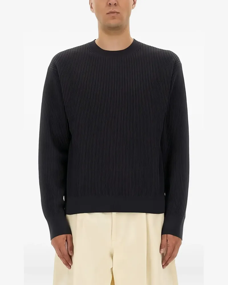 Studio Nicholson ribbed crewneck sweater - Blau Blau