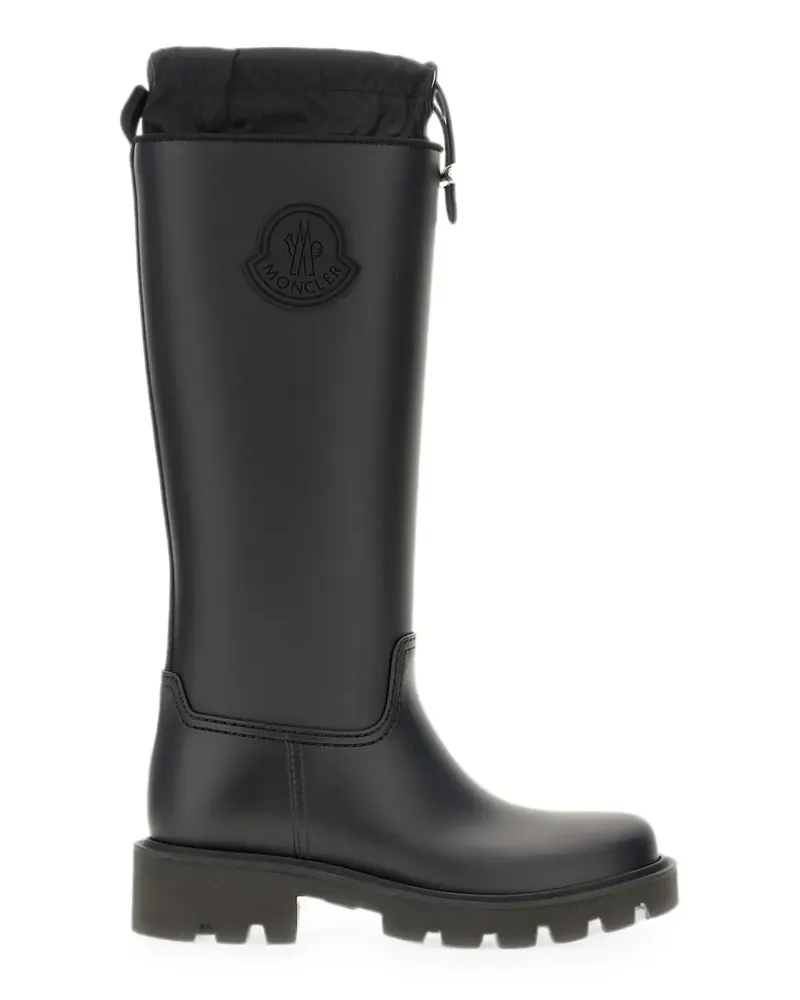 Moncler Kickstream logo-patch knee-length boots - Schwarz Schwarz