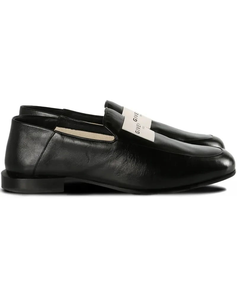 Givenchy logo-label leather loafers - Schwarz Schwarz