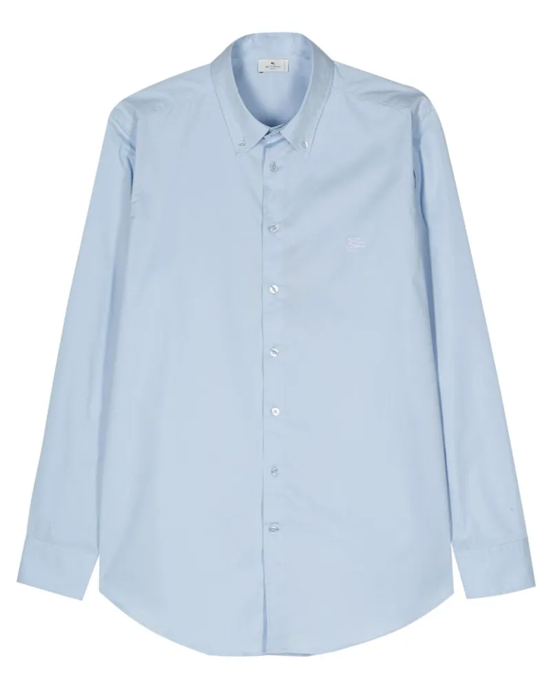 Etro Hemd mit Pegaso-Stickerei - Blau Blau