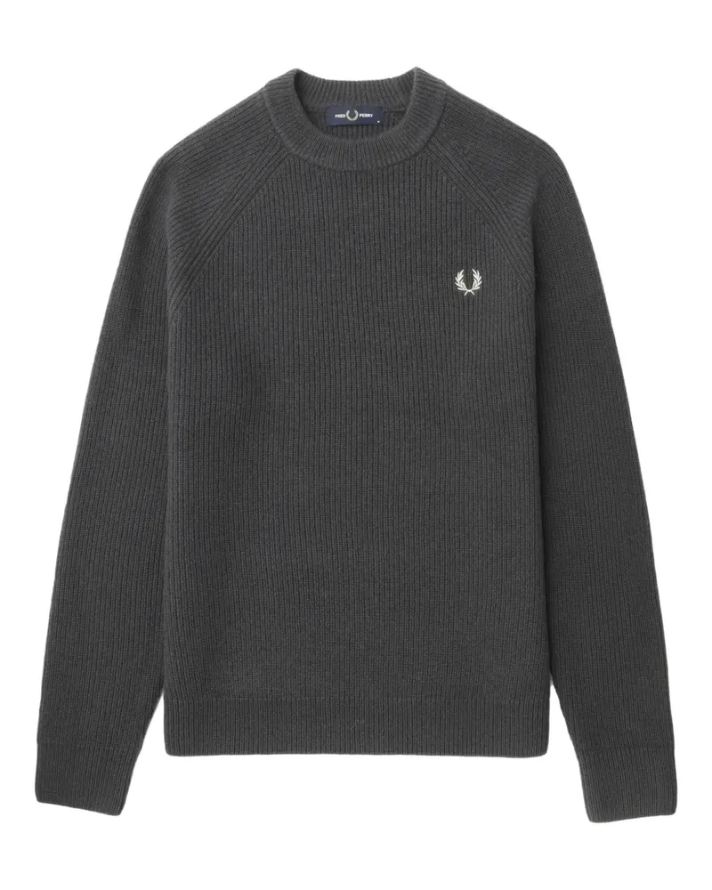 Fred Perry Pullover mit Logo-Stickerei - Grau Grau