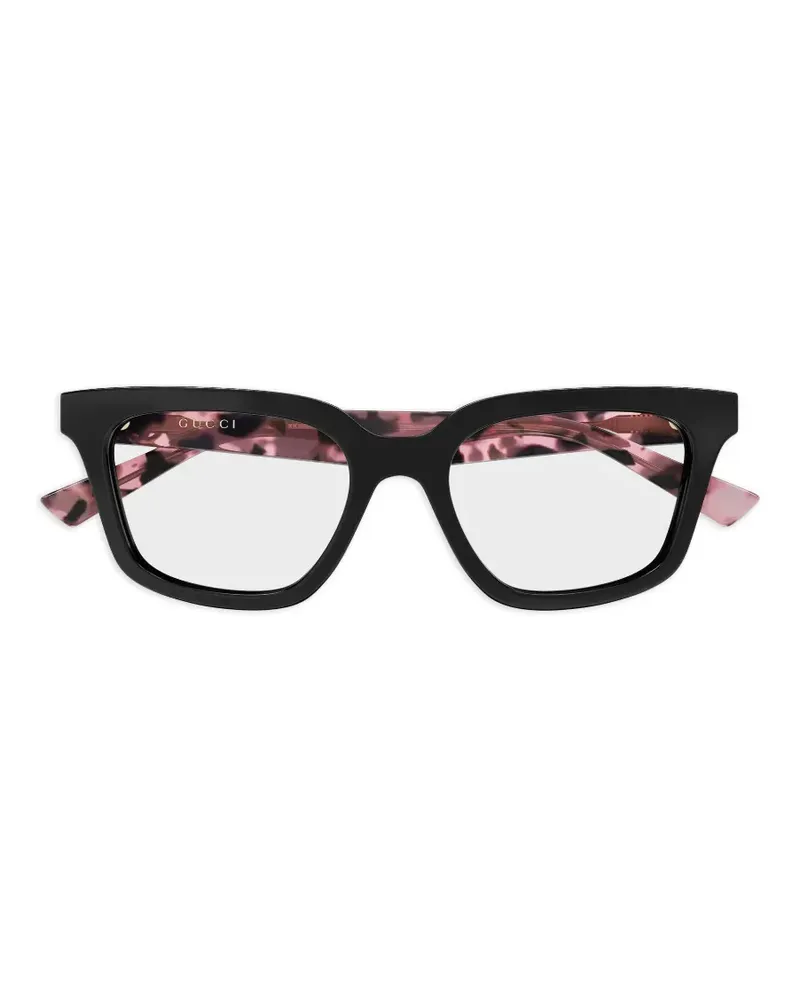 Gucci square-frame logo-plaque glasses - Schwarz Schwarz