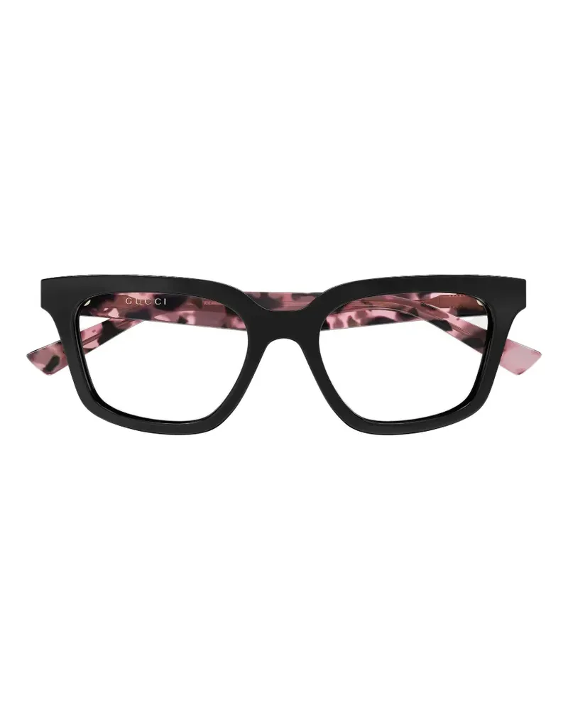 Gucci square-frame logo-plaque glasses - Schwarz Schwarz