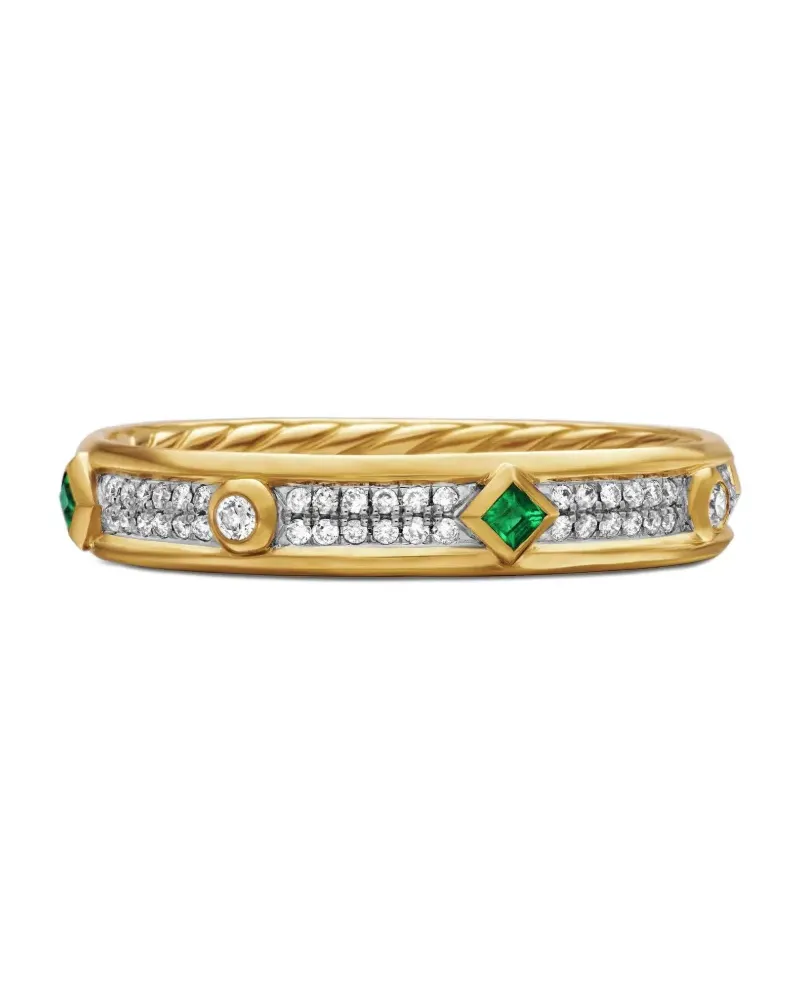 David Yurman 18kt Modern Renaissance Gelbgoldring mit Diamanten Gold