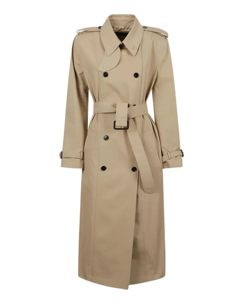 Gucci belted double-breasted trench coat - Nude Nude