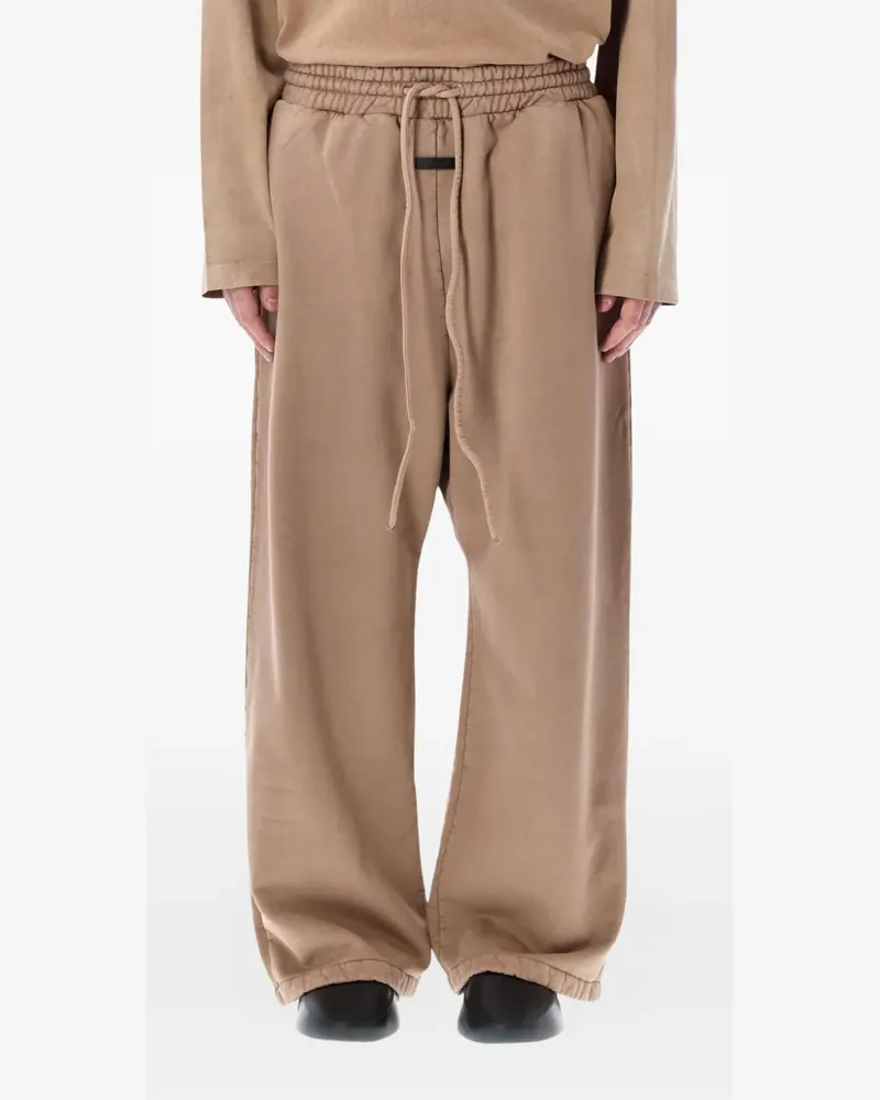 Fear of God logo-patch drawstring track pants - Nude Nude
