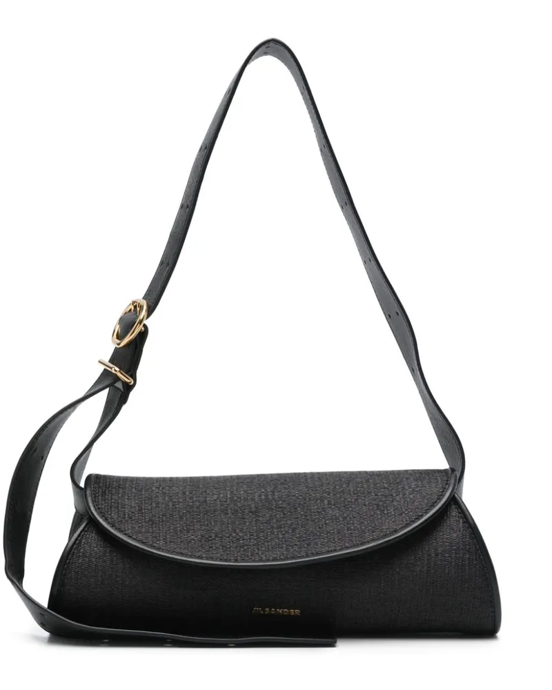 Jil Sander Kleine Cannolo Schultertasche - Schwarz Schwarz