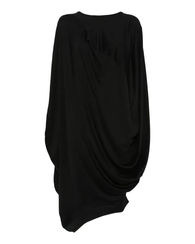 Junya Watanabe draped asymmetric dress - Schwarz Schwarz