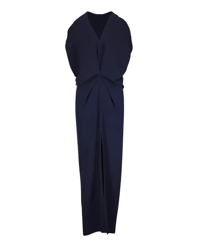 Zero + Maria Cornejo Miu V-neck front-slit maxi dress - Blau Blau