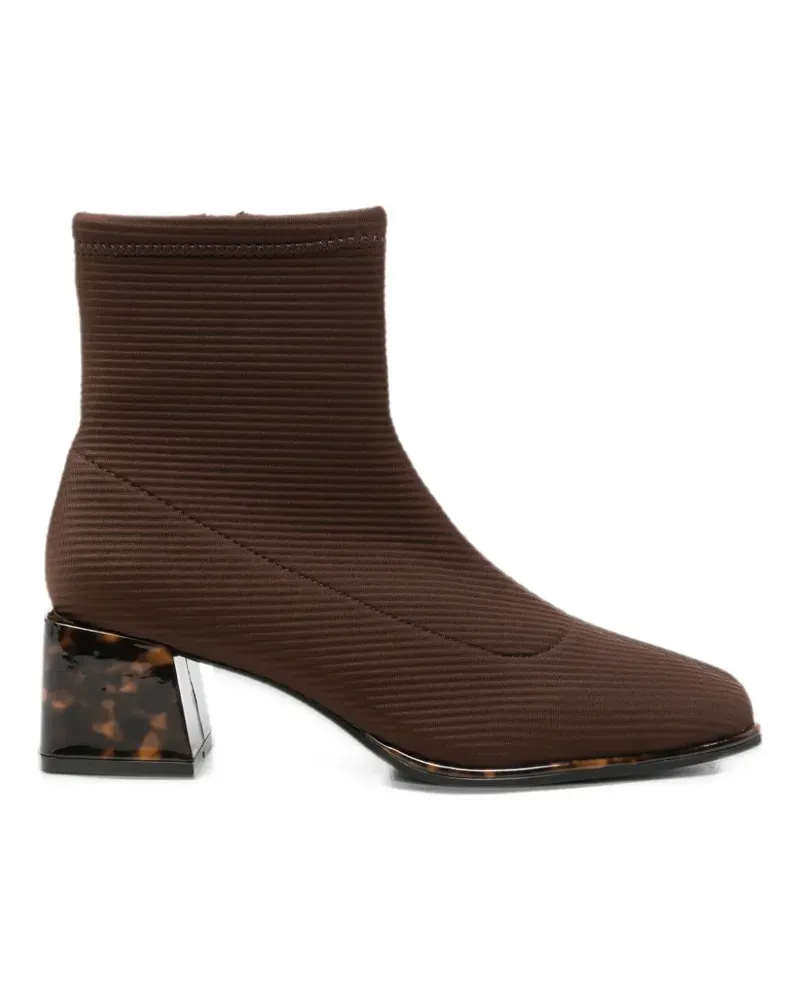 Gioseppo tortoiseshell-effect block-heel ankle boots - Braun Braun