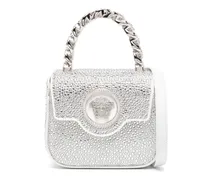La Medusa crystal-embellished mini bag - Silber