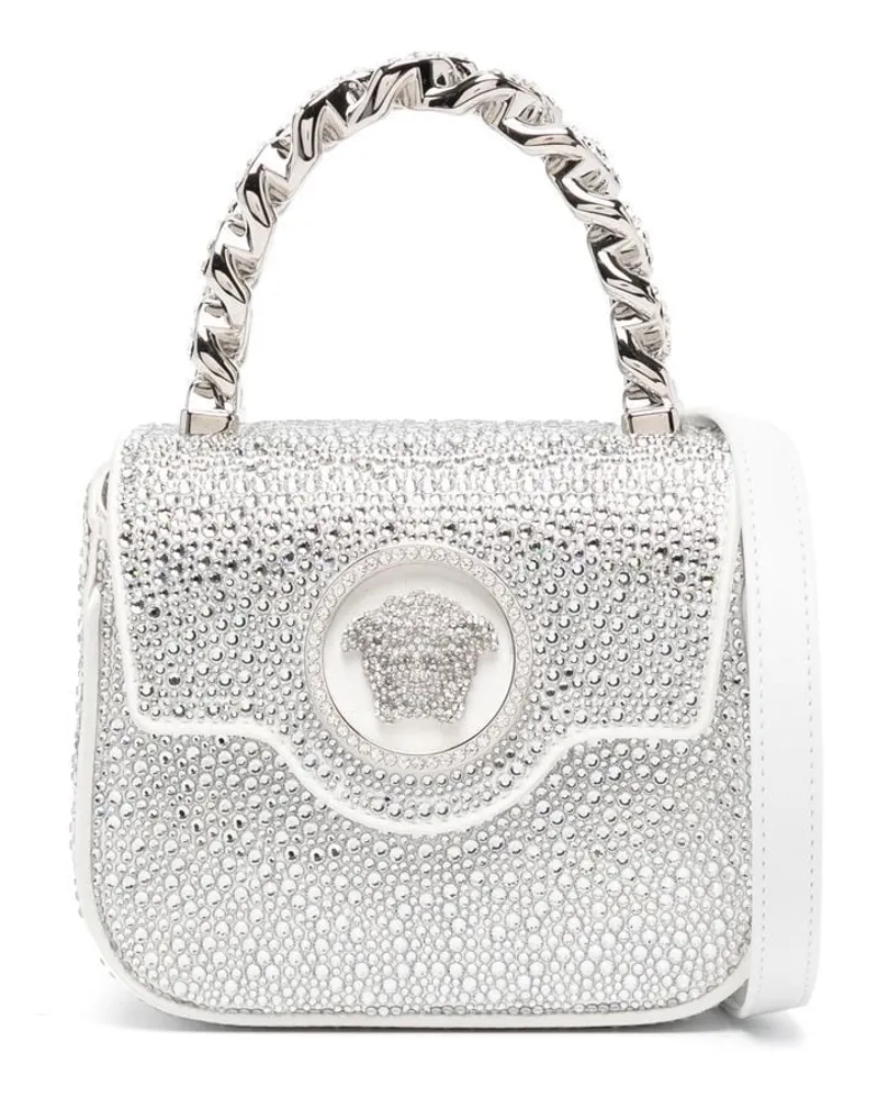 Versace La Medusa crystal-embellished mini bag - Silber Silber