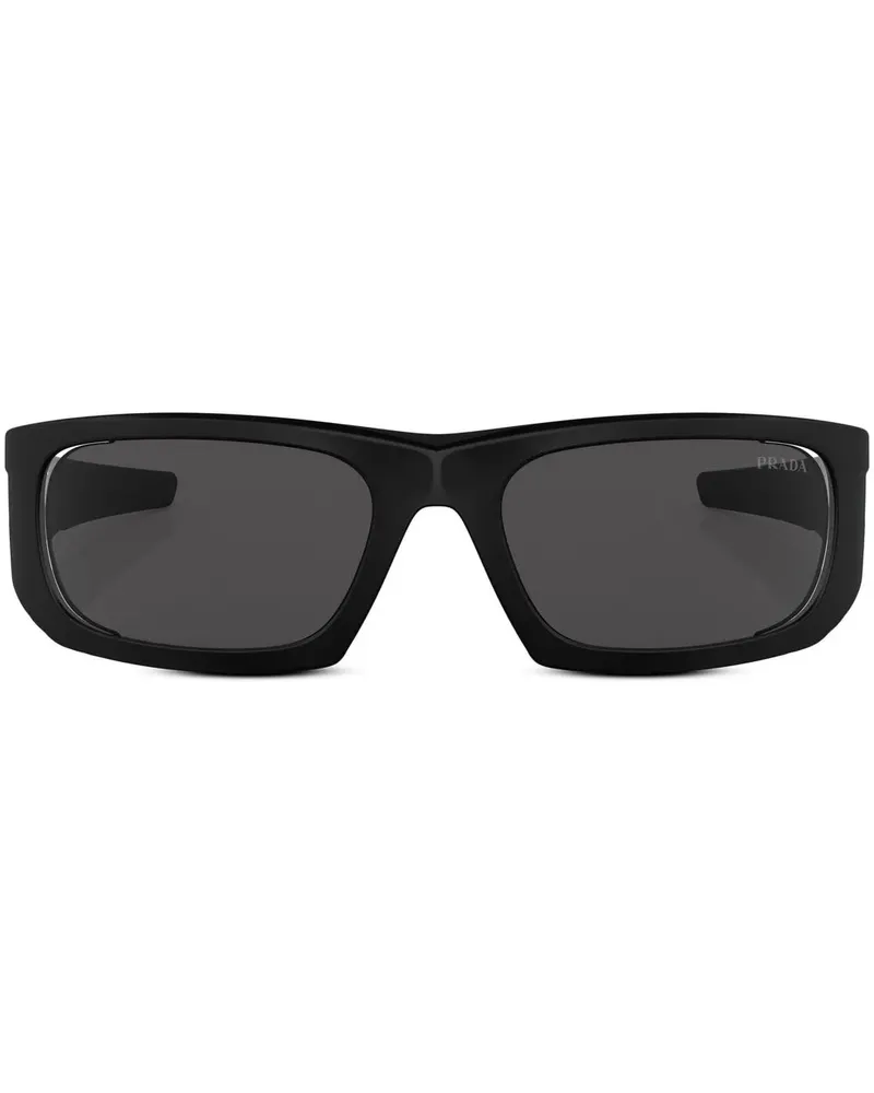 Prada Sonnenbrille mit Logo-Print - Schwarz Schwarz