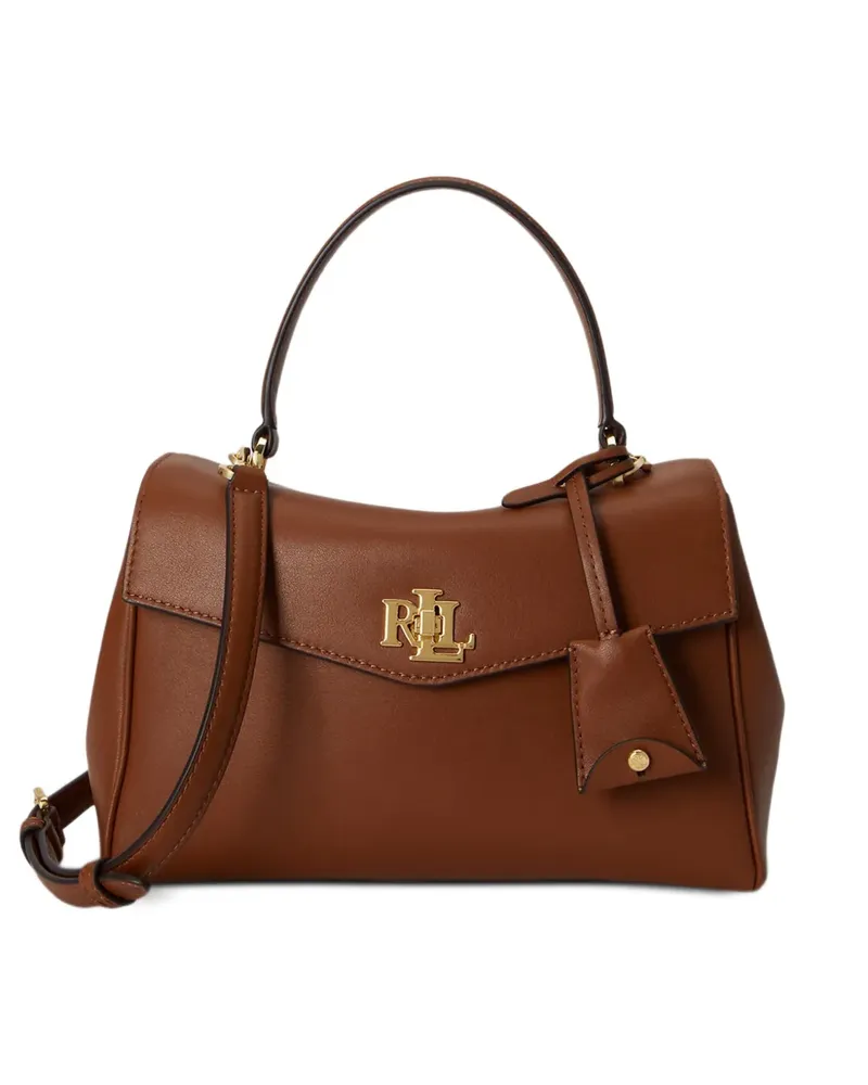 Ralph Lauren Kleine Farrah Satchel-Tasche - Braun Braun