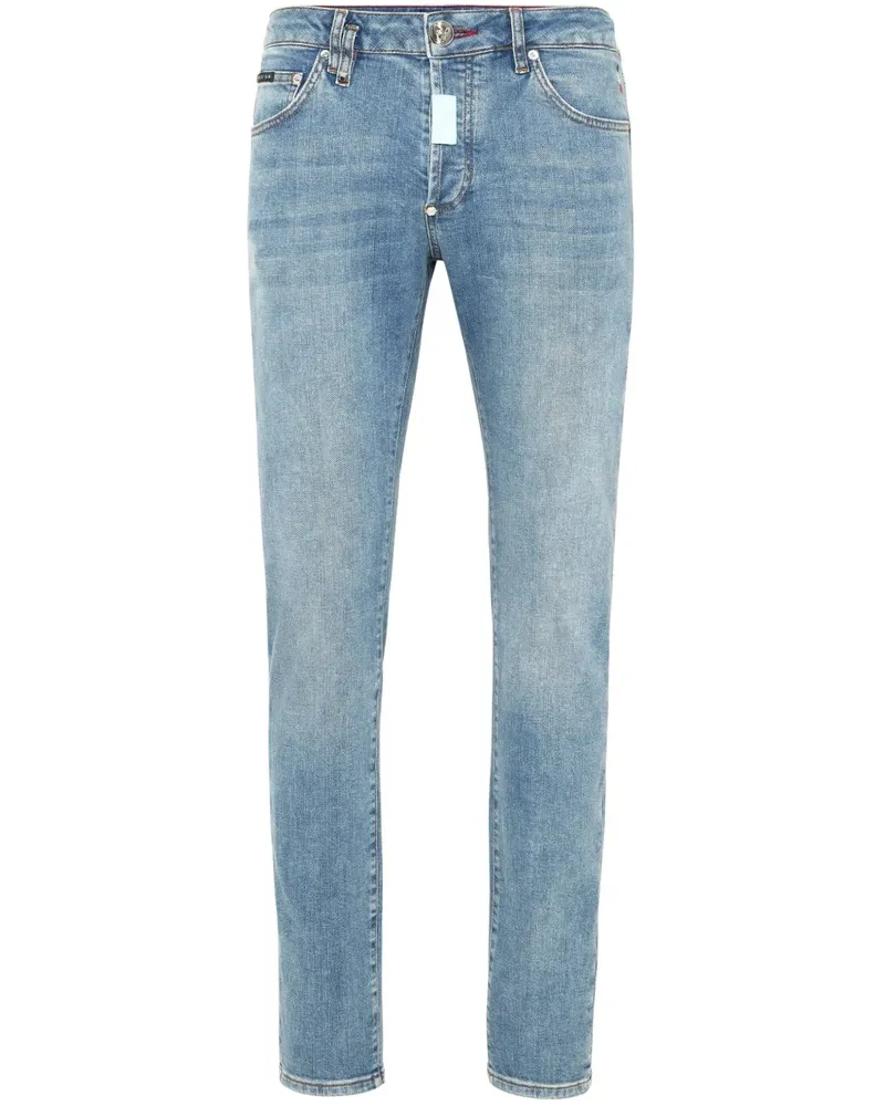 Philipp Plein Jeans mit Hexagon-Applikation - Blau Blau