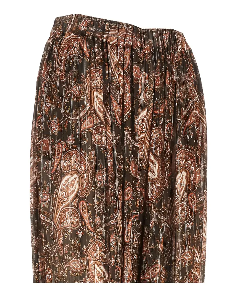 ANDAMANE paisley-print pleated trousers - Braun Braun