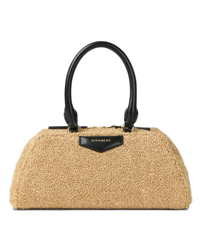 Givenchy Mini Antigona East-West Tasche aus Bast - Nude Nude