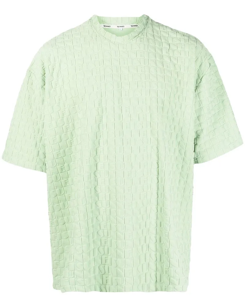 SUNNEI T-Shirt mit Monogramm-Prägung Grün