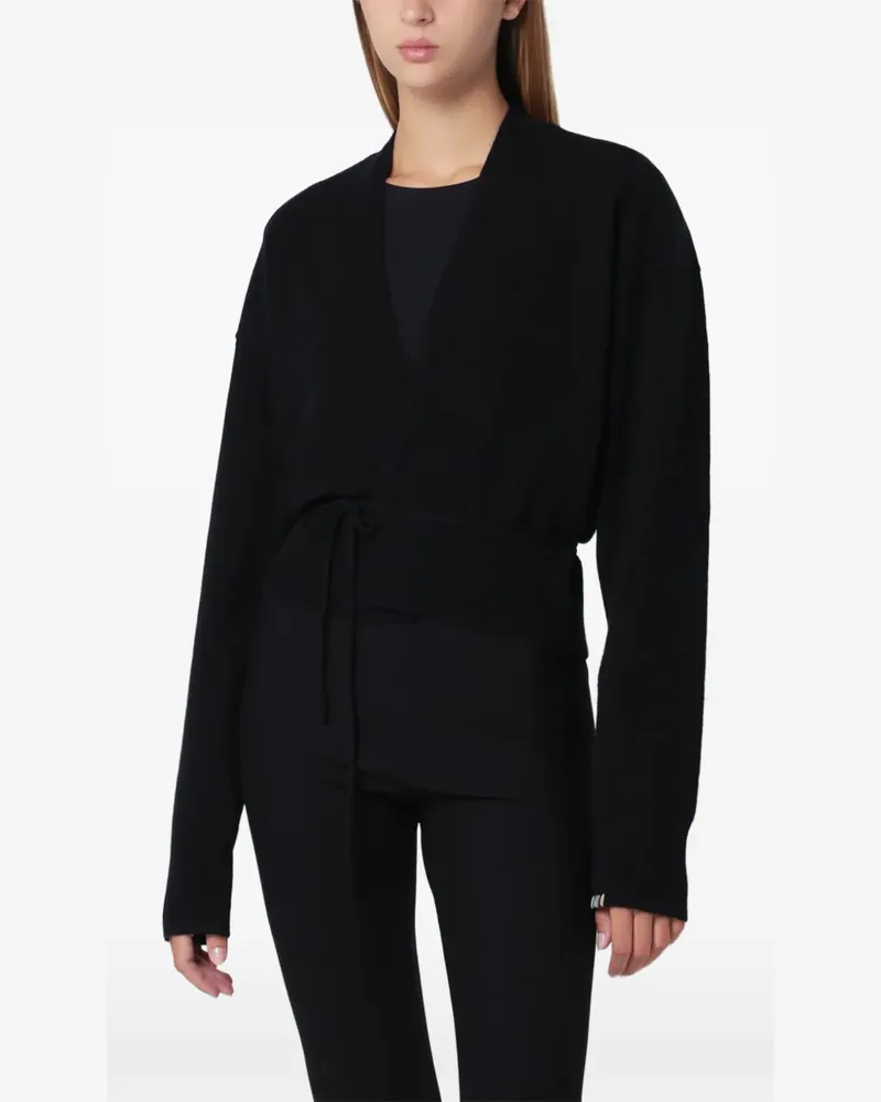 extreme cashmere Gewickelter Ella Cardigan - Schwarz Schwarz