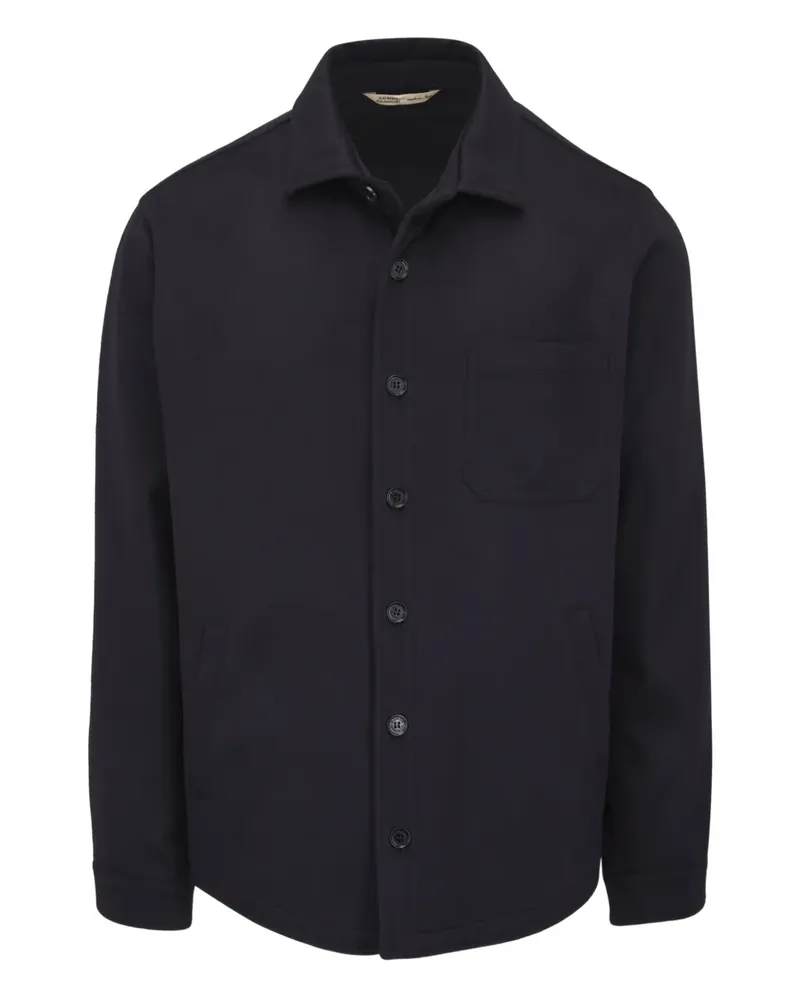 Maurizio Baldassari Hemdjacke mit aufgesetzter Tasche - Blau Blau