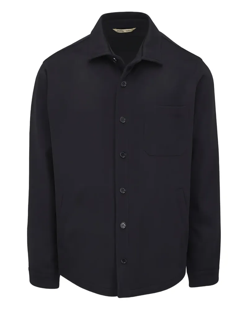 Maurizio Baldassari Hemdjacke mit aufgesetzter Tasche - Blau Blau