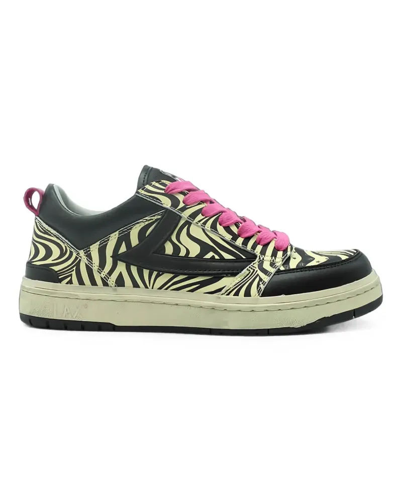 HTC Hollywood Trading Company Starlight zebra-print sneakers - Schwarz Schwarz