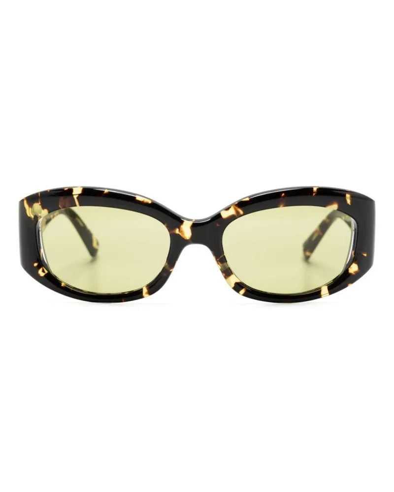 Christopher Esber Davies Sonnenbrille mit ovalem Gestell - Braun Braun