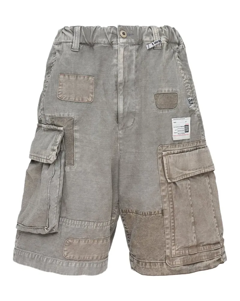 MIHARAYASUHIRO Repaired cotton cargo shorts - Grau Grau