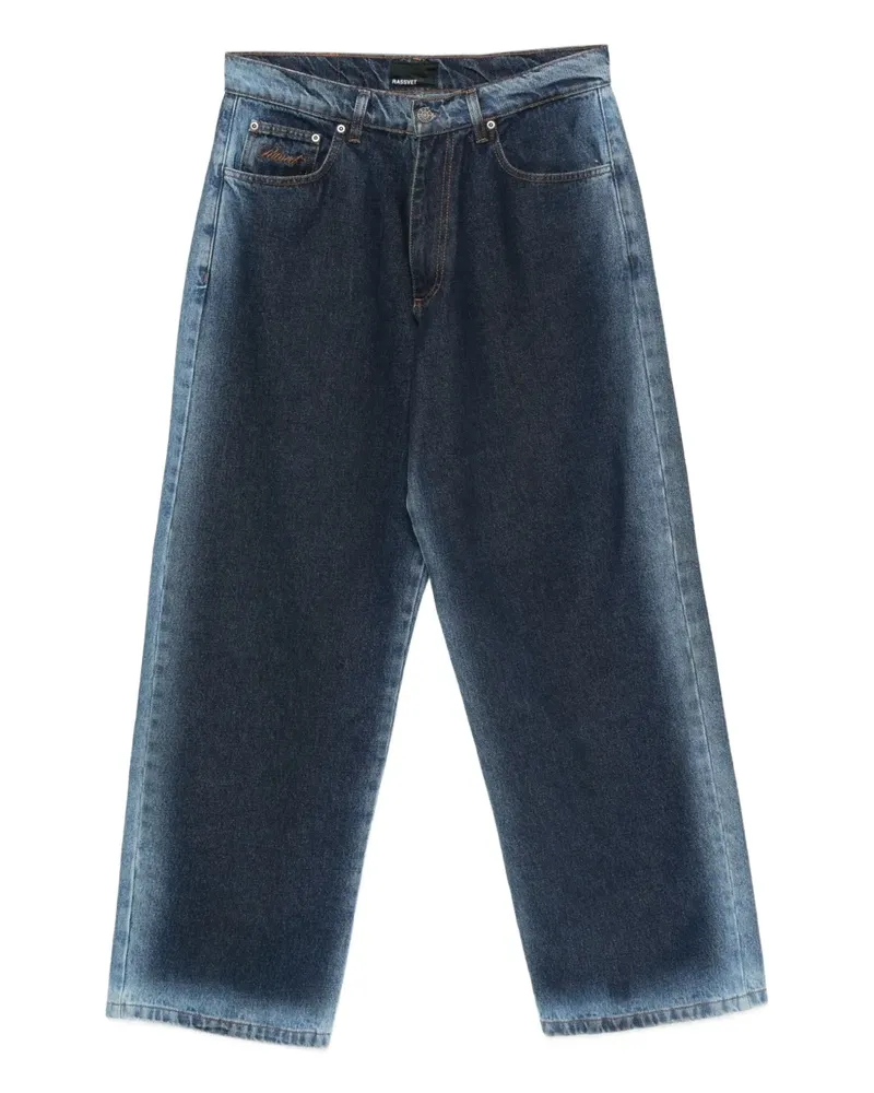PACCBET RASSVET washed straight-leg jeans - Blau Blau