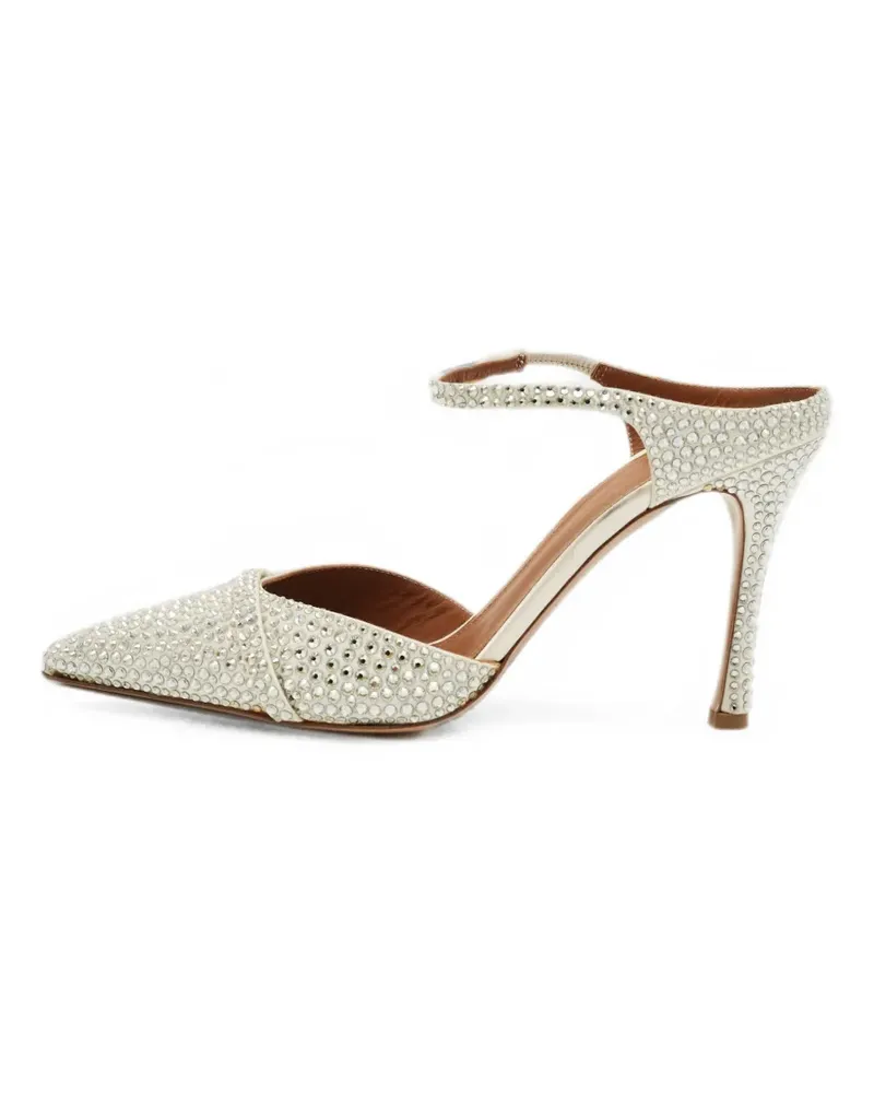Malone Souliers Iona Pantoletten mit Kristallen - Weiß Weiß