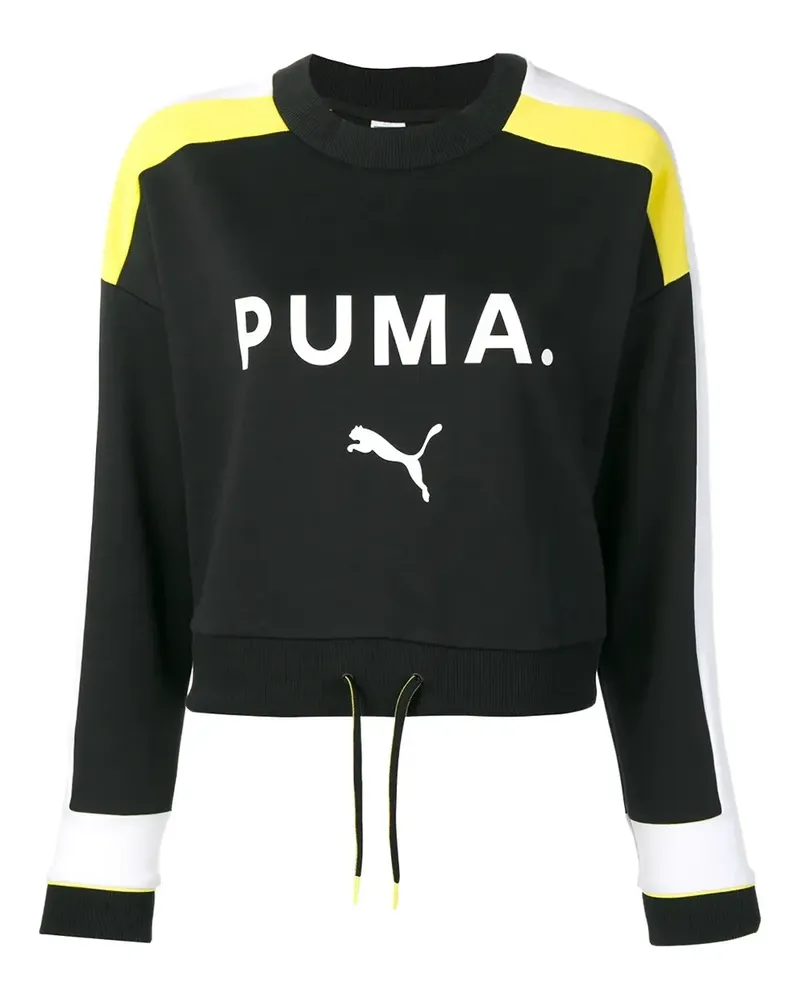 Puma Sweatshirt mit Kordelzug - Schwarz Schwarz