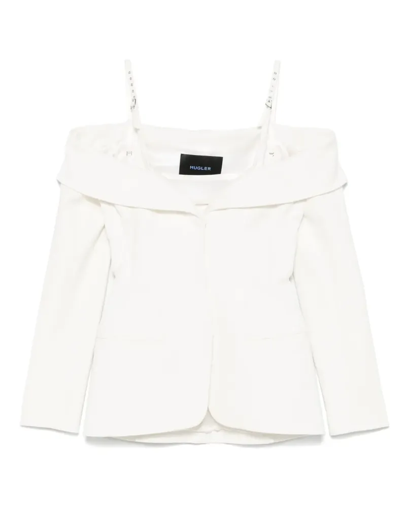 Thierry Mugler Schmale Jacke - Weiß Weiß