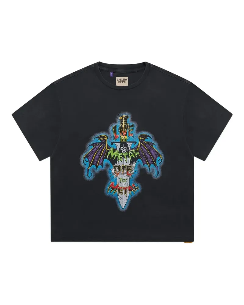 GALLERY DEPT. Live For Metal cotton T-shirt - Schwarz Schwarz