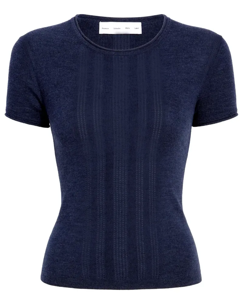 Proenza Schouler Gestricktes T-Shirt - Blau Blau