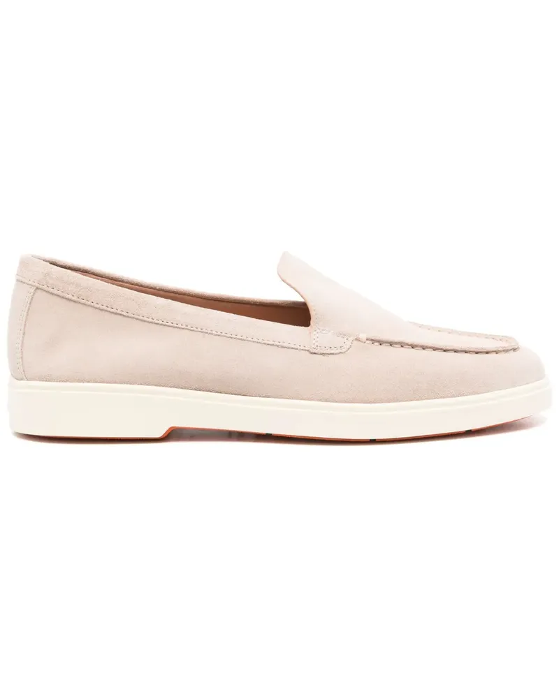 Santoni Loafer aus Wildleder - Nude Nude
