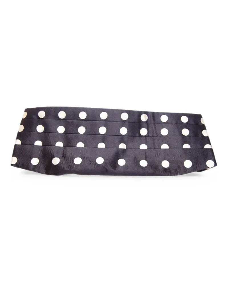 Dolce & Gabbana polka-dot-print cummerbund belt - Schwarz Schwarz