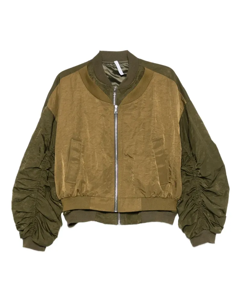 IMPERIAL panelled ruched-sleeve jacket - Grün Grün