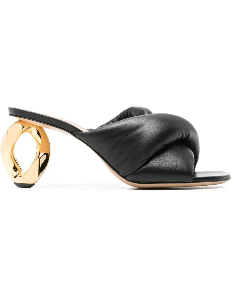 J.W.Anderson Chain Pantoletten 80mm - Schwarz Schwarz