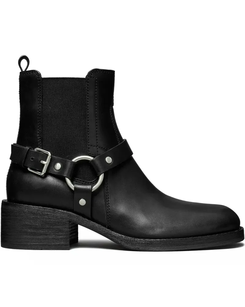 Tory Burch buckle-strap ring detail boots - Schwarz Schwarz