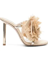 Le Silla Rose Mules aus Bast 112mm Nude