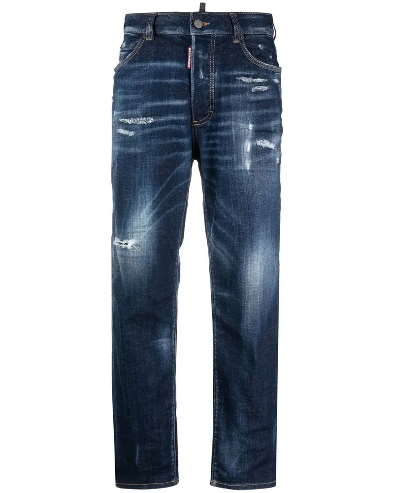 Dsquared2 Cropped-Jeans im Distressed-Look - Blau Blau