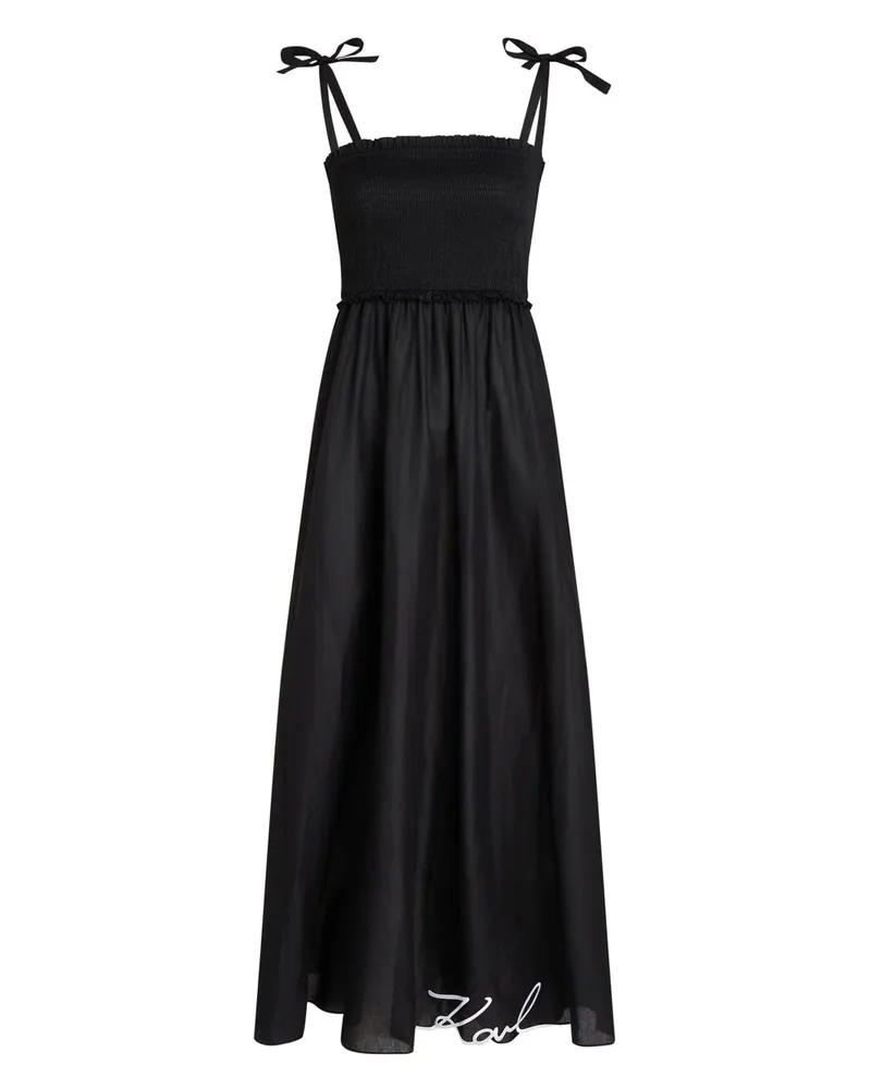 Karl Lagerfeld DNA Signature Maxikleid - Schwarz Schwarz