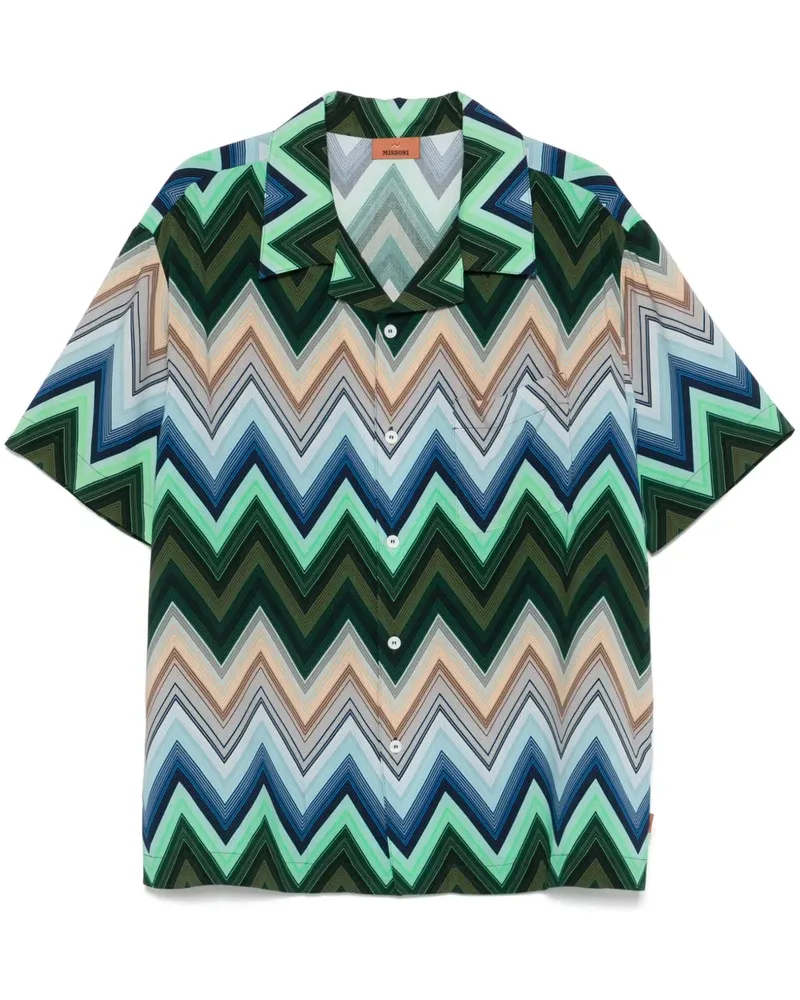 Missoni Hemd mit Zickzackmuster - Grün Grün