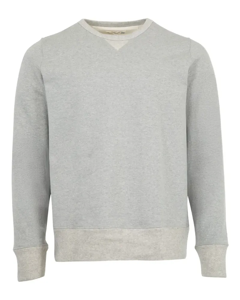 Merz b. Schwanen Geripptes Sweatshirt mit rundem Ausschnitt - Grau Grau