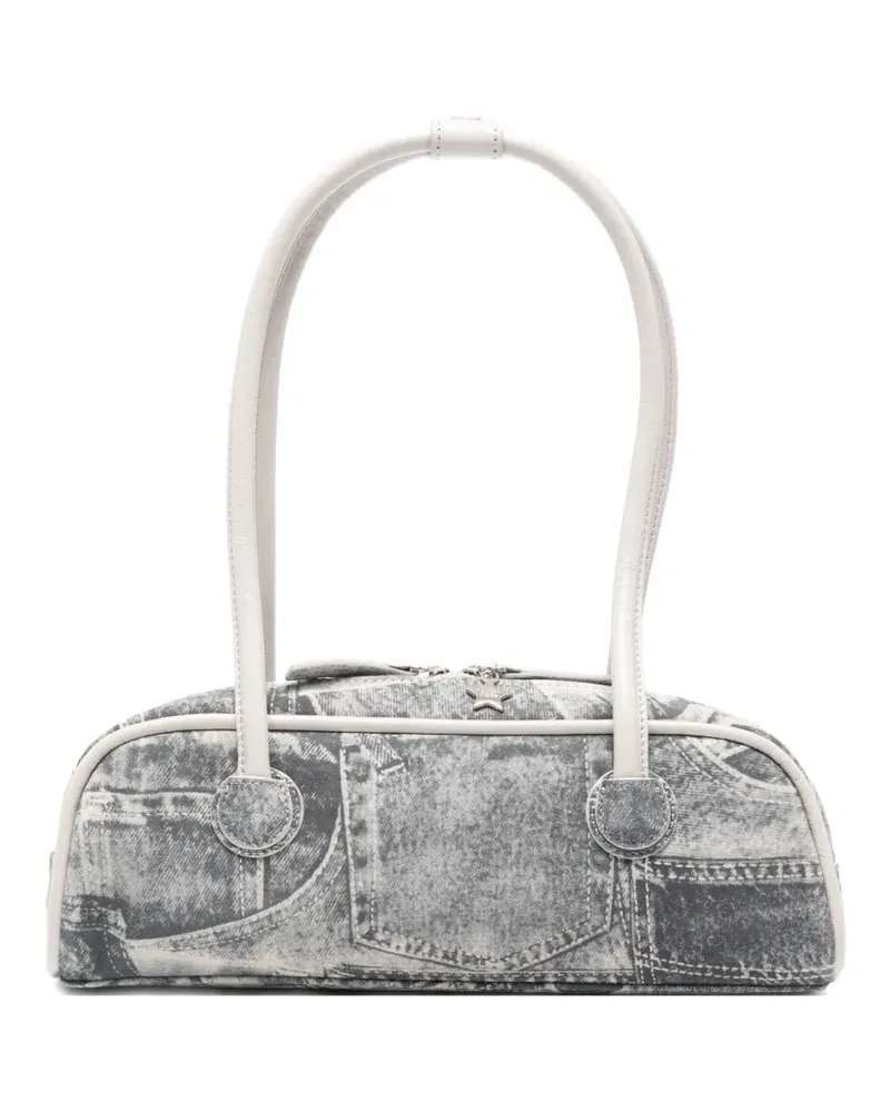 Marge Sherwood Schultertasche mit Print - Grau Grau