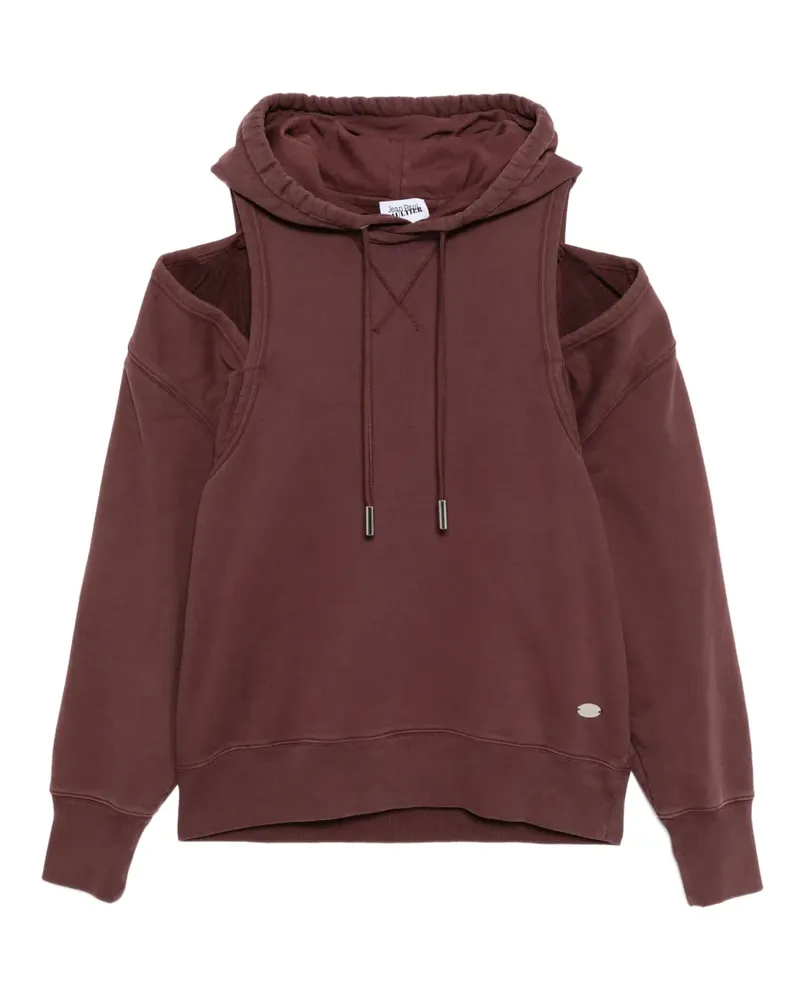 Jean Paul Gaultier cut-out hoodie - Rot Rot